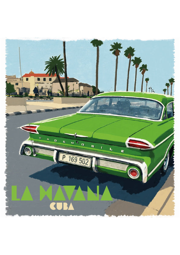 La Havane - voiture verte