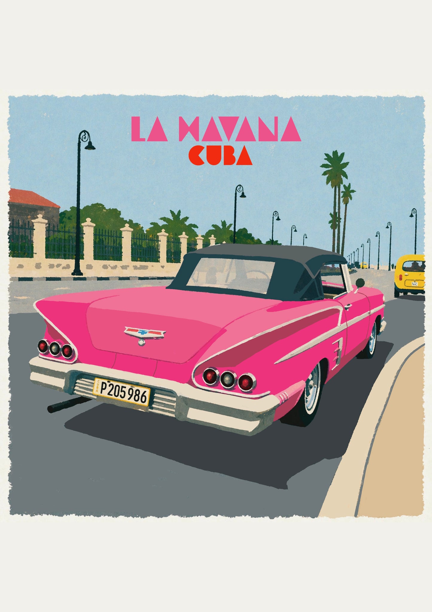 La Havane - Voiture rose
