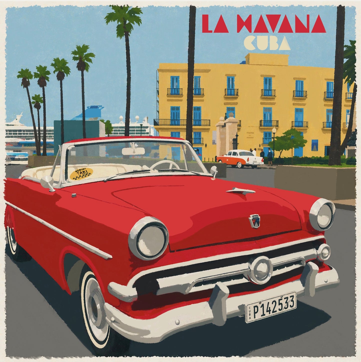 La Havane - décapotable rouge