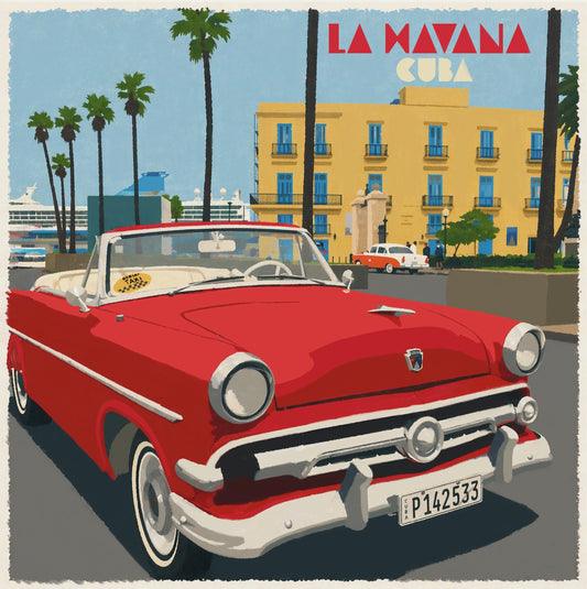La Havane - décapotable rouge